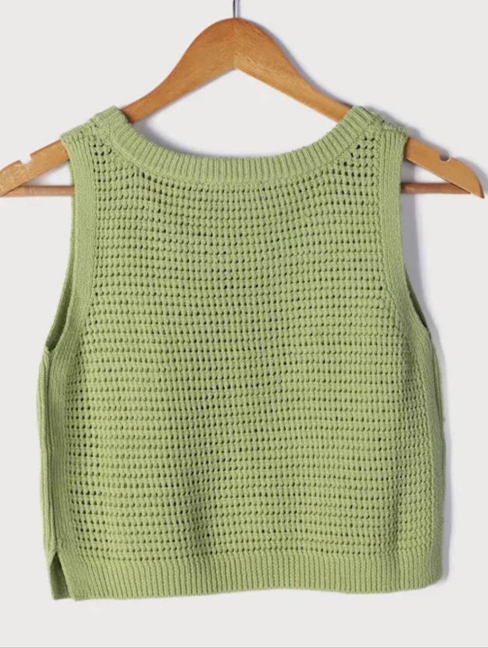 Lulus | Lime Green | Loose Knit Sweater Tank Top | Summer | Vacation | Chic | - Picture 5 of 8